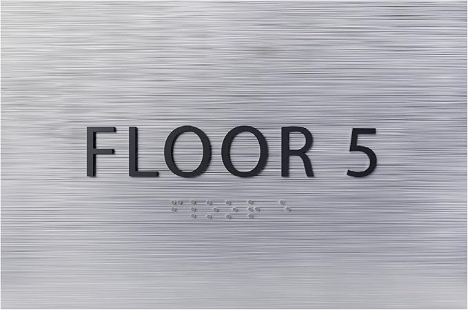 6" X4" Floor 5 Sign by ADACentralSigns