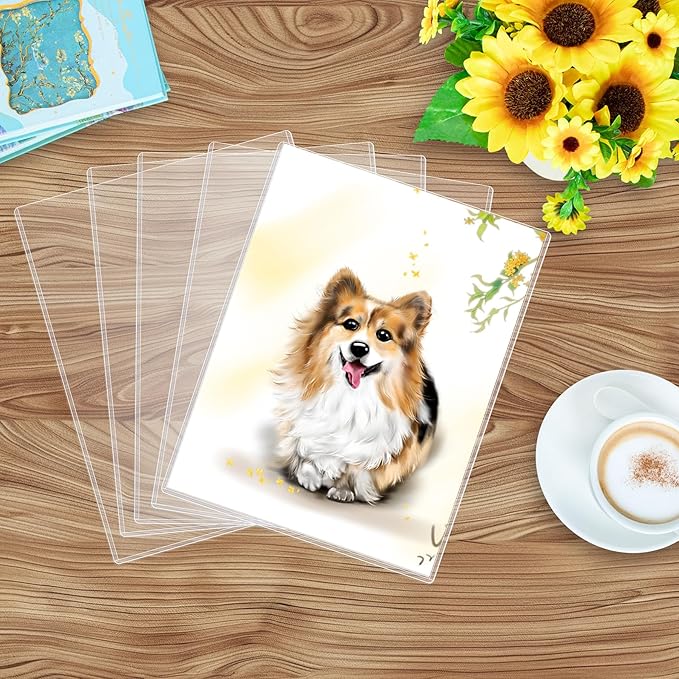 AKONEGE 10PCS 9" x 12" Rigid Print Protectors Clear Plastic Sheet Protectors - Image 7