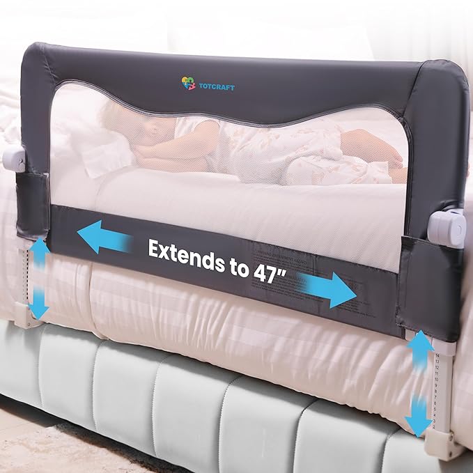 TotCraft MiniFlex Adjustable Length & Height Bed Rail by TotCraft
