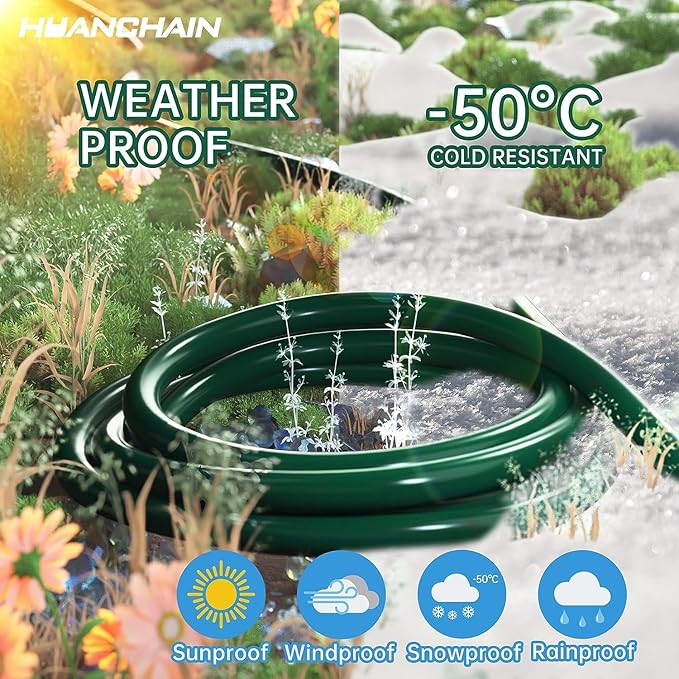 HUANCHAIN Indoor Outdoor Green Extension Cord 150 ft Waterproof, 16/3 Gauge - Image 5
