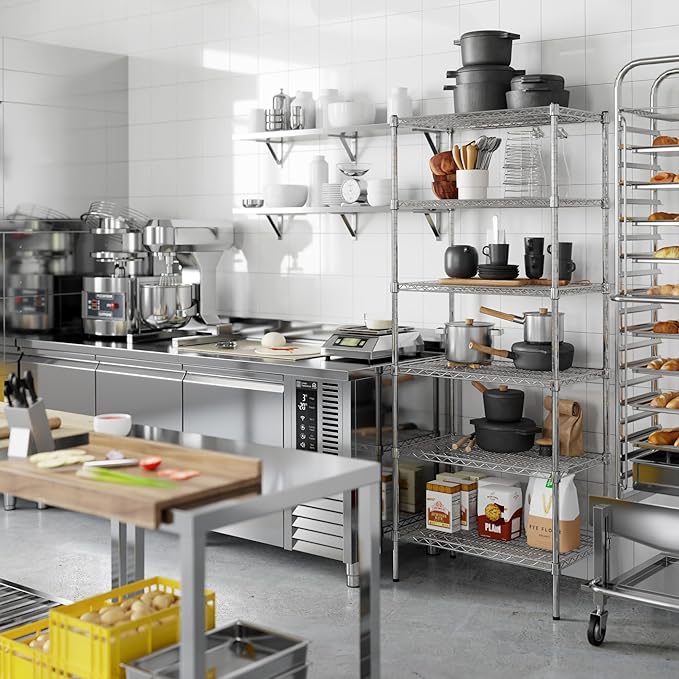 18" Deep x 30" Wide x 74" Height Wire Shelving Kit | 6-Tier | NSF Commercial - Image 5
