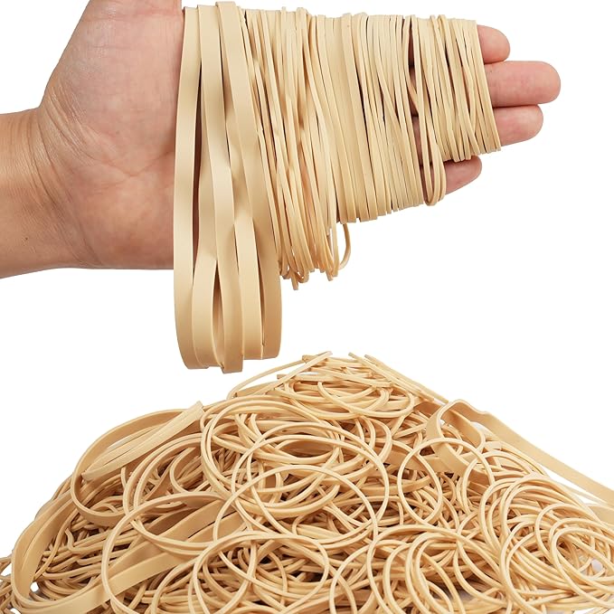 HAIDIBAO-Rubber Bands Assorted Sizes Beige Elastic Bands by HAIDIBAO
