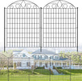 SUNLAX 5 Panels Garden Fence 12ft x 40in Metal Fence Panels Dog Fence Animal by SUNLAX