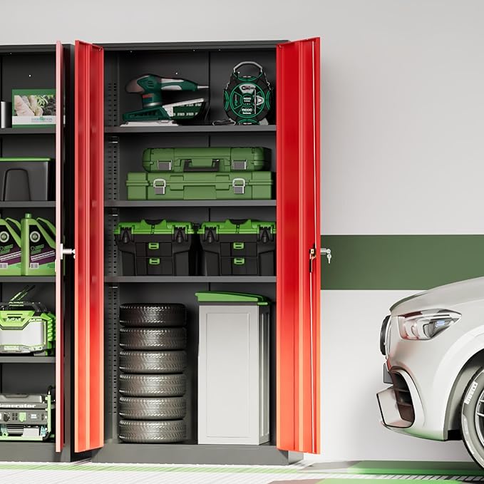 INTERGREAT Metal Storage Cabinet, Locking Tool Cabinets - Image 9