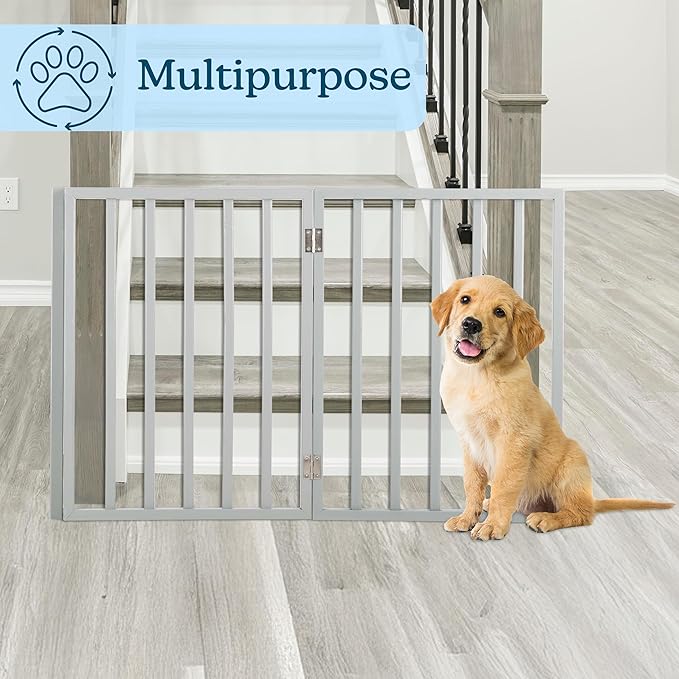 Pet Gate - 3-Panel Indoor Foldable Dog Fence - Image 6