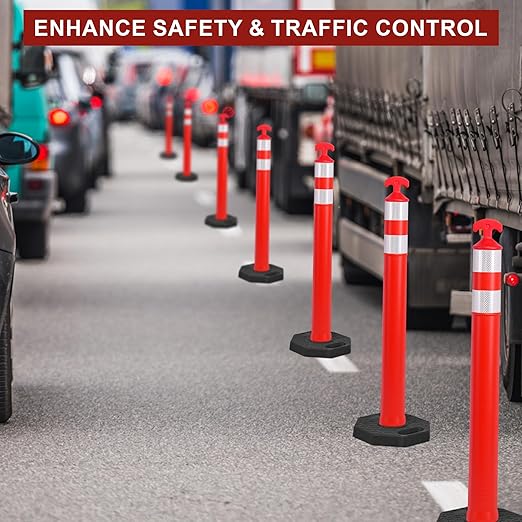 OrangeStar 42" Traffic Delineator Posts, Parking Lots - Image 5