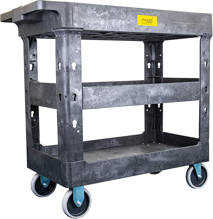 550lb Capacity Heavy Duty Plastic Utility Cart 34-1/2" L x 16-3/4" W by PakeHandlingTools