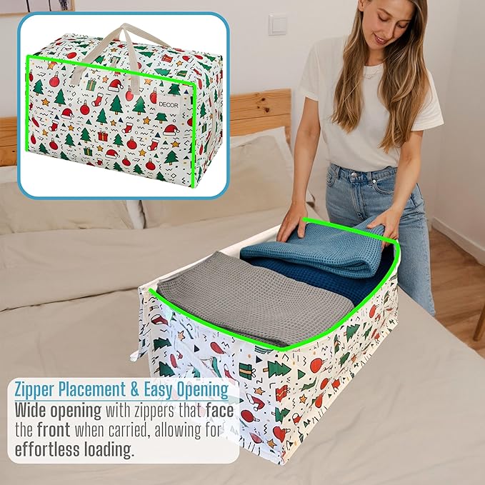 VENO 2 Pack Moving Bags and Large Christmas Decoration Storage Bins - Image 4