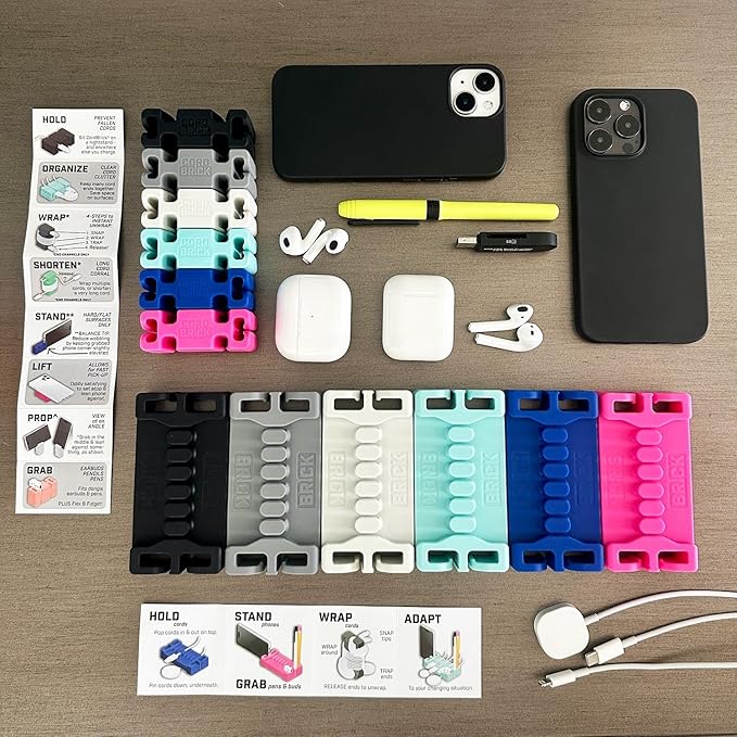 DeskBrick – Patented Non-Slip Steel-Weighted Desk Organizer & Cable Management - Image 7
