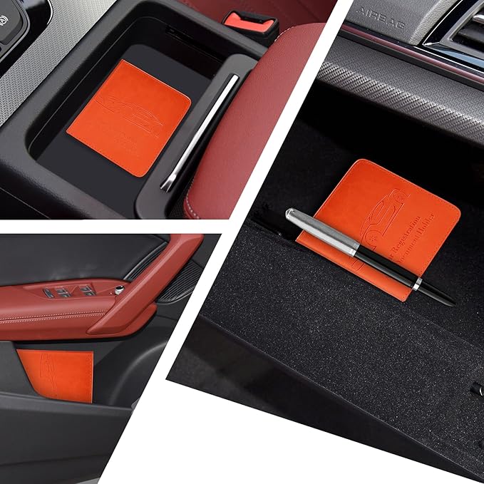 2-Pack Registration and Insurance Card Holder, Vehicle Glove Box Car Organizer - Image 2