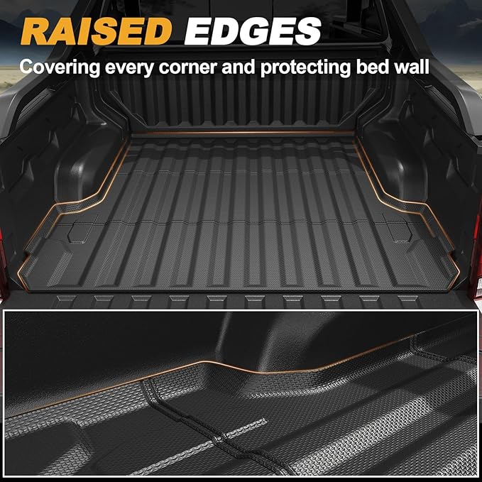 Truck Bed Mat for 2026 2025 2024 Toyota Tacoma, All Weather Truck Bed Liner for - Image 4