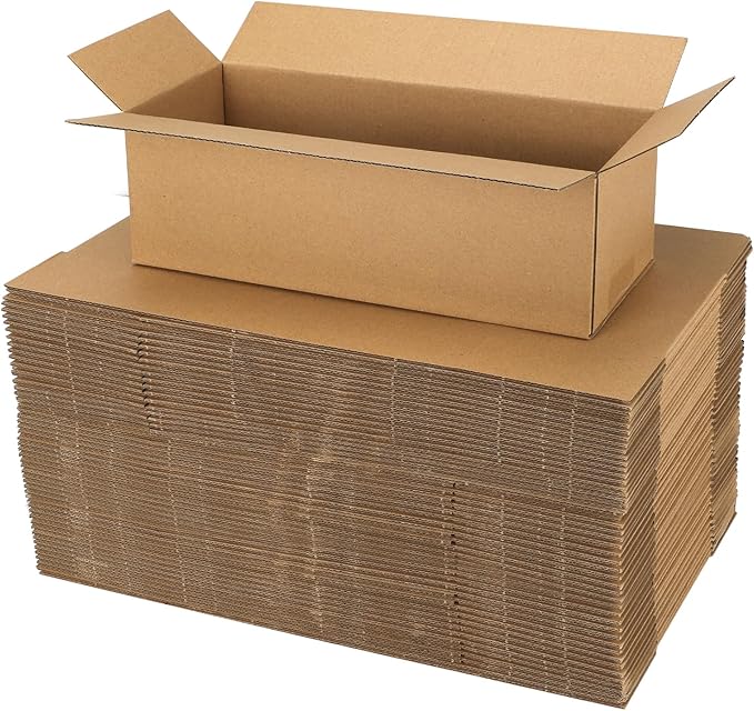 CRUGLA 40 Packs 12x4x4 Shipping Boxes by CRUGLA