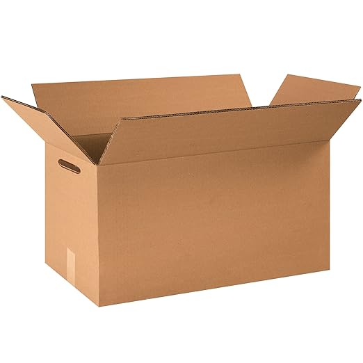 Box USA Double Wall Hand Hole Moving Boxes Large 24"L x 12"W x 12"H 15-Pack by BOXUSA