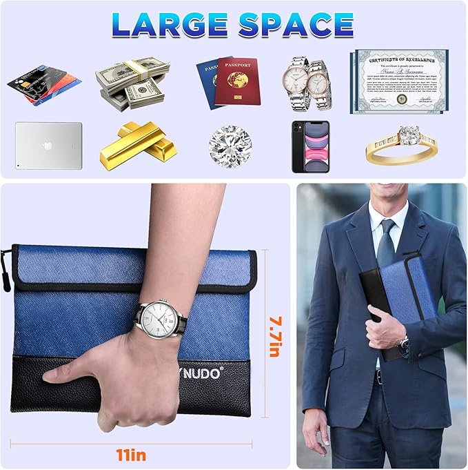 5200℉ Fireproof Money Bag for Cash, Fireproof Bag, Fireproof Pouch for - Image 2