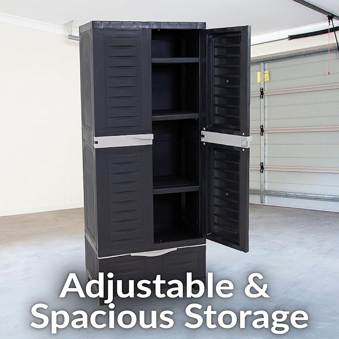 Sunnydaze Lockable Storage Cabinet - Image 3