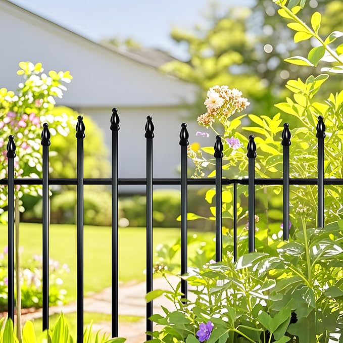 Metal Garden Fence 36" H x 28" W Rustproof Animal Barrier No Dig Decorative - Image 4