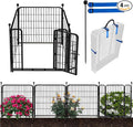ADAVIN Dog Playpen with Low Threshold Door, 40 inch 4 Panels Total 8.9 Ft by ADAVIN