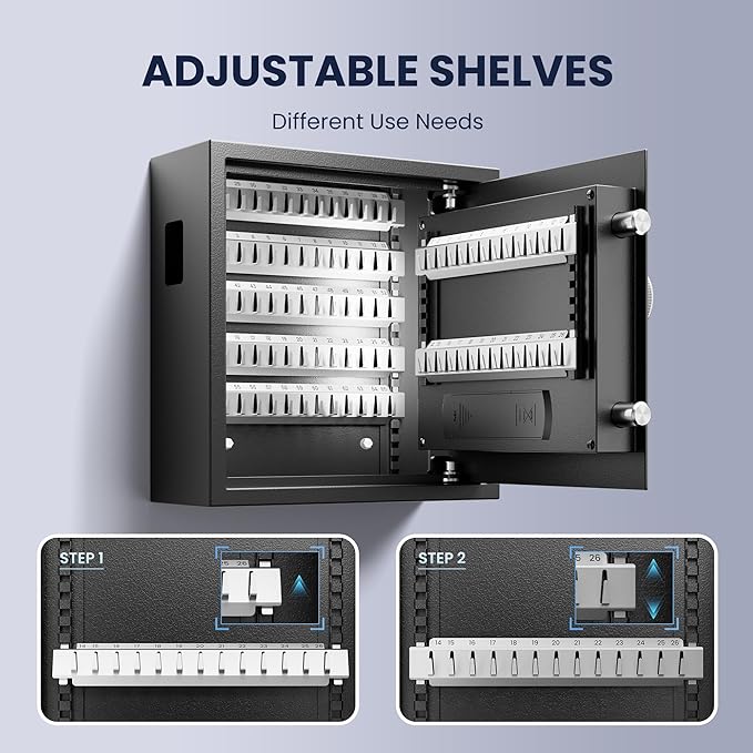 Heavy Duty 64 Keys Electronic Key Lock Box Wall Mount - Image 6