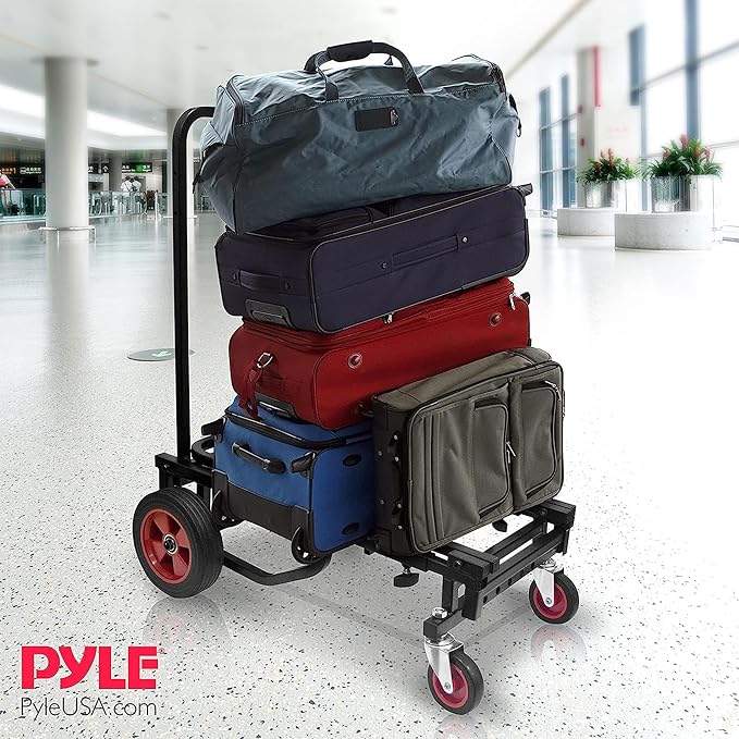 Pyle Compact Folding Adjustable Equipment Cart - Image 4