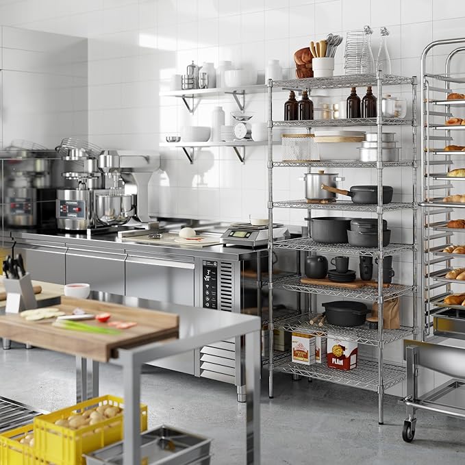 18" Deep x 30" Wide x 74" Height Wire Shelving Kit | 8-Tier | NSF Commercial - Image 4