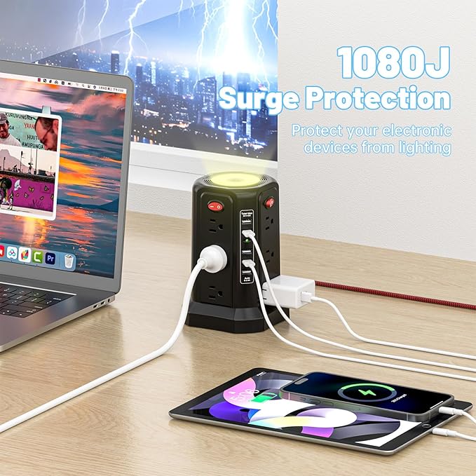 PASSUS Surge Protector Power Strip - Image 5