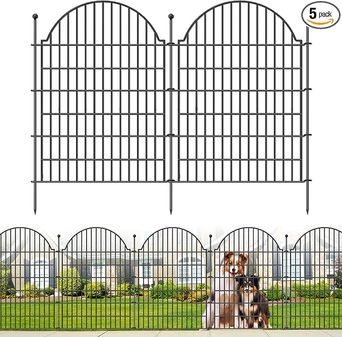 5 Panels Decorative Outdoor Garden Fencing by Blingluck