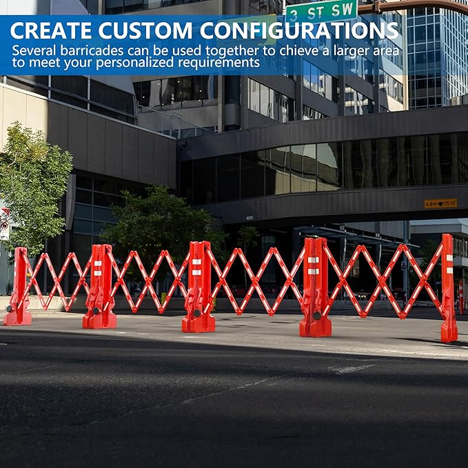 RELIANCER Expandable 7.41ft Safety Barricade, Retractable Security Barrier - Image 8