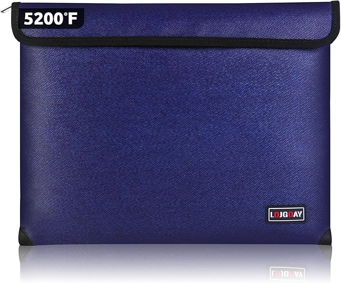 Fireproof Bag with 5200℉ Thermal Insulated, Waterproof Fireproof Box with Zipper by LOJGOAY