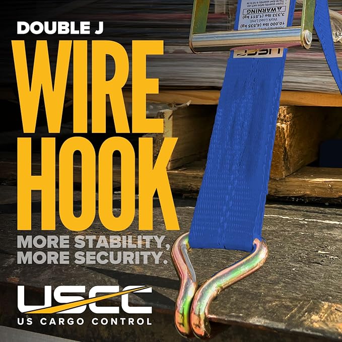 US Cargo Control Wire Hook Ratchet Straps 2 Inch x 30 Foot, 000 LBS Break - Image 6