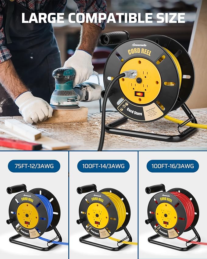DEWENWILS Extension Cord Storage Reel - Image 5