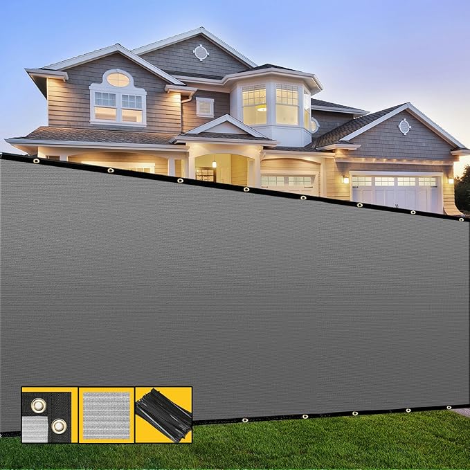 Customized 4' x 220' Gray Fence Privacy Screen, by SHADESPEARE