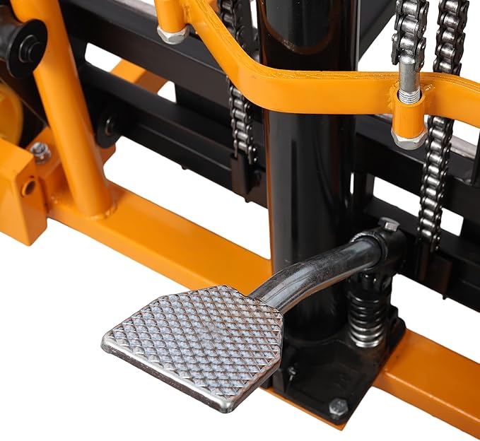440lbs Material Lift Stacker, 35.5" Hydraulic Fork Lift, Max Lift Manual - Image 6