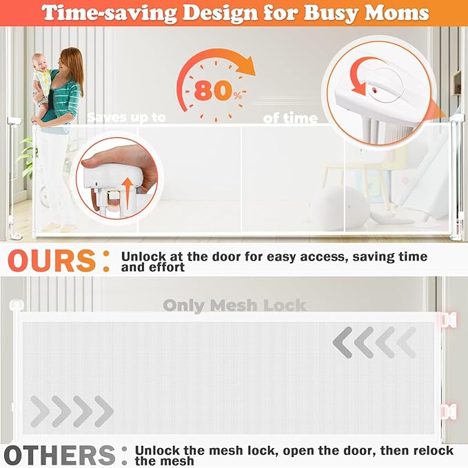 19.7ft Retractable Baby Gates Dog Gate - Image 3