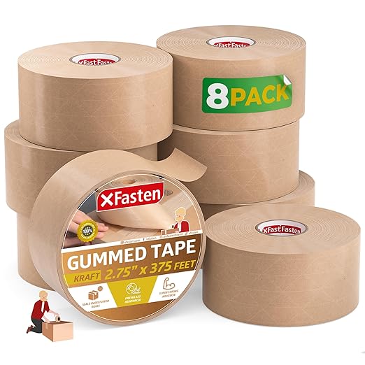 XFasten Water Activated Tape Brown by XFasten