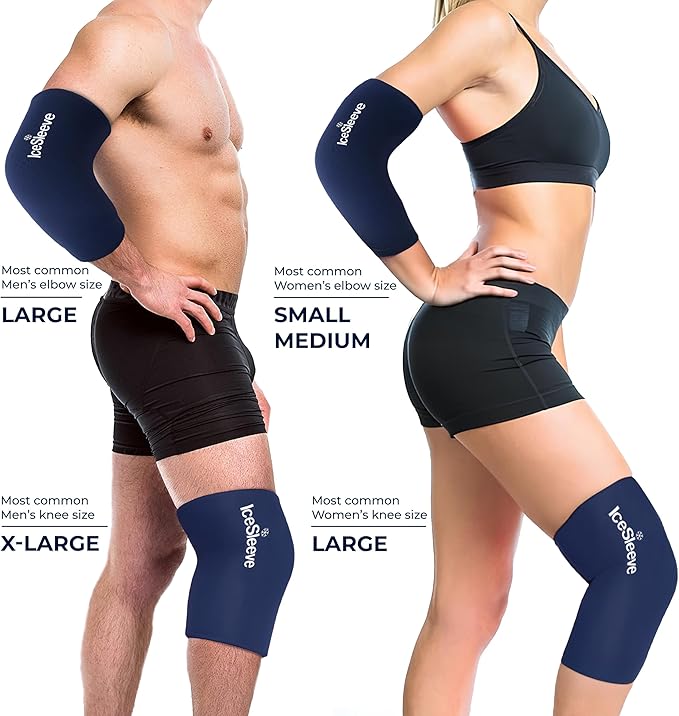 IceSleeve Elbow & Knee Ice Pack Wrap, Reusable Ice Sleeve - Image 3