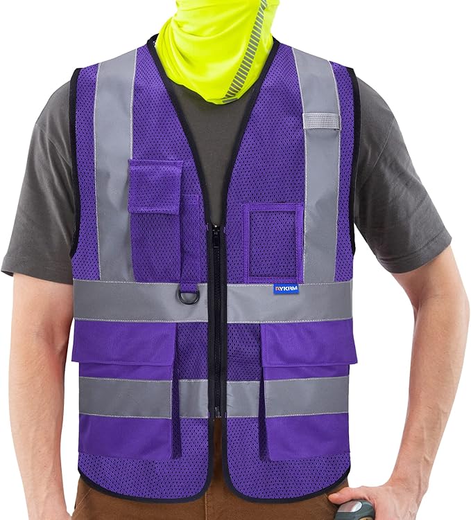 A-SAFETY High Visibility Mesh Safety Reflective Vest by A-SAFETY