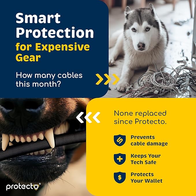 PROTECTO Heavy Duty Dog & Cat Cord Protector 10ft Long Sleeve, Easy-to-Use 3/8 - Image 4