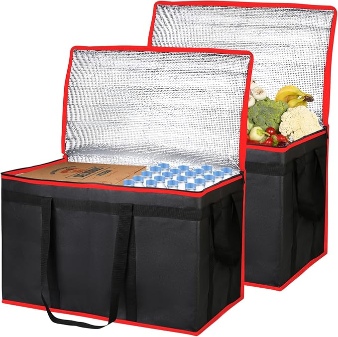 Bodaon 2-Pack Insulated Food Delivery Bag, XXXL Grocery Shopping/Catering/Bags by Bodaon