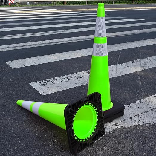OrangeStar 6 Pack 36" Traffic Safety Cones, Heavy Duty Base - Image 5