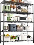 Storage Shelves Heavy Duty, 5-Tier Adjustable Metal Utility Shelf, Wire Shelf by ROOMTEC