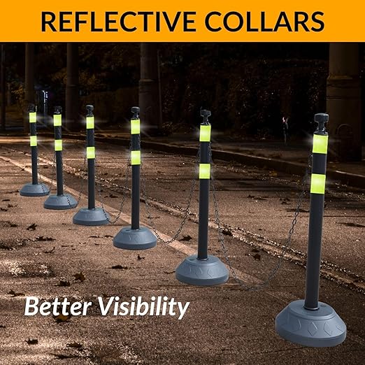 6 Pack 40 Inch Traffic Delineator Posts - Image 4