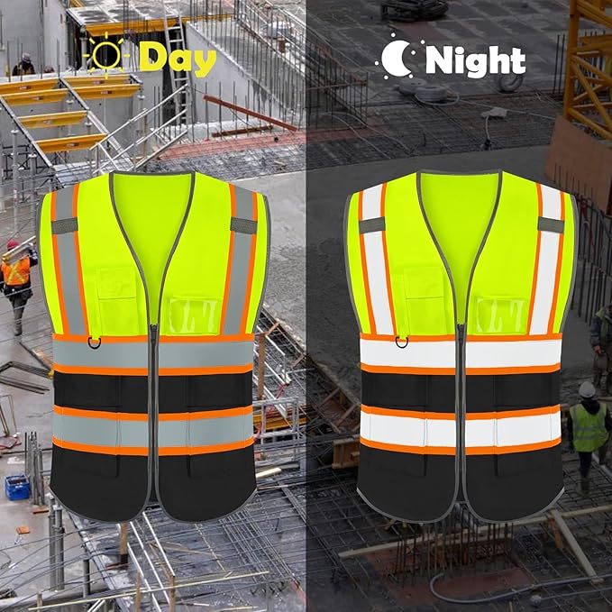BeautyWill Custom Logo Safety Vest Class2 High Visibility Reflective Vest - Image 5