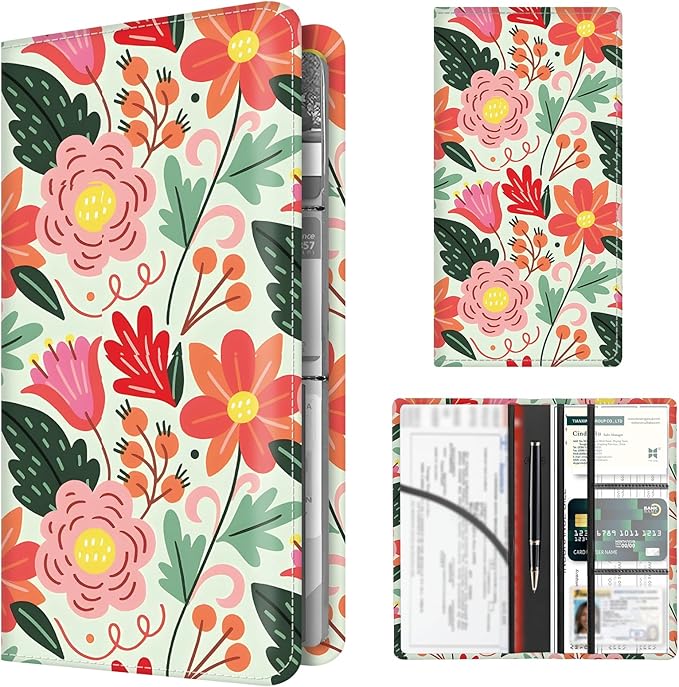 Premium Car Registration and Insurance Card Holder, Cute PU Leather Car by Unknown