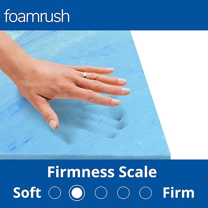 FoamRush 1 x 24" x 27" Gel Only Upholstery Firm Foam Soft Support - Image 3