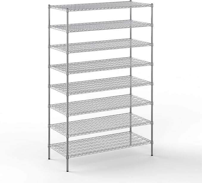 24" Deep x 54" Wide x 86" Height Wire Shelving Kit | 8-Tier | NSF Commercial by Regal+Altair