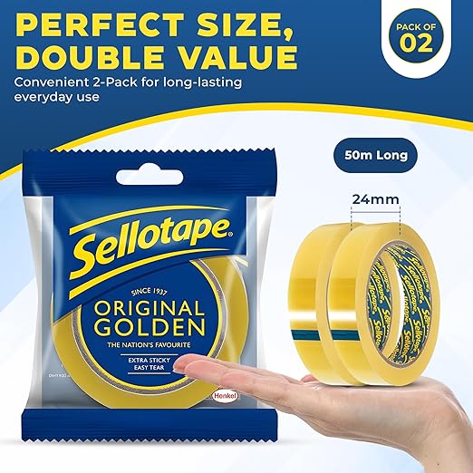   Original Golden Heavy Duty Packing Tape | Extra Strong Clear - Image 6