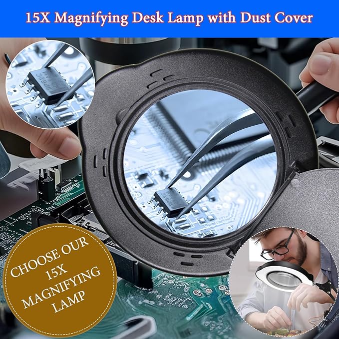 15X Magnifying Glass Desk Lamp - Image 4