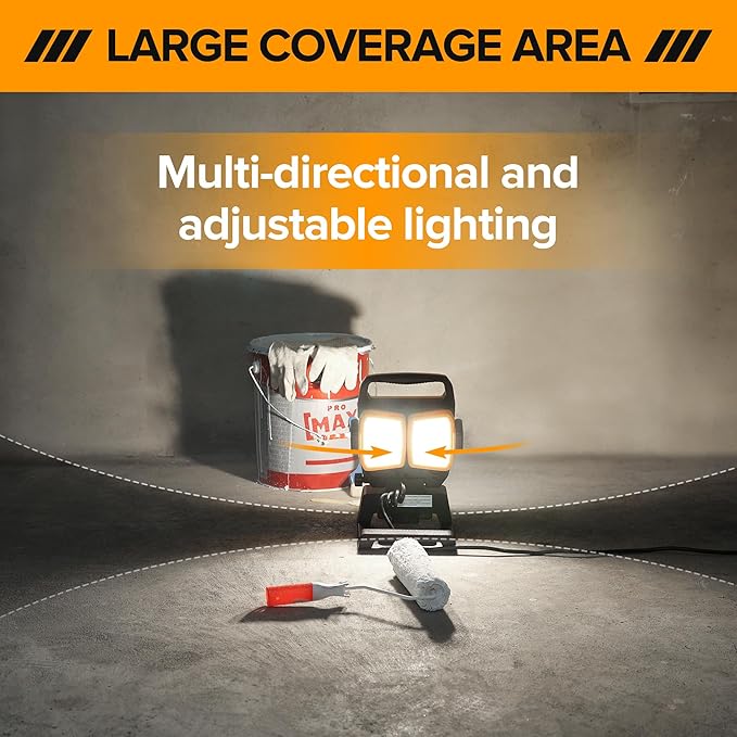 LUTEC 91.6W 10000 Lumen LED Work Light, Foldable Work Lights - Image 7