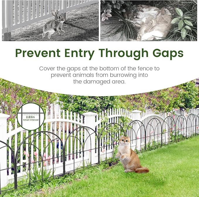 Small 12.55"*16.53" Decorative Garden Fencing Border, No Dig Fences Barrier - Image 4