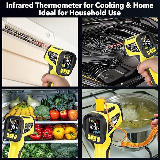 Infrared Thermometer Gun, Digital Laser Thermometrer Temperature Gun - Image 8